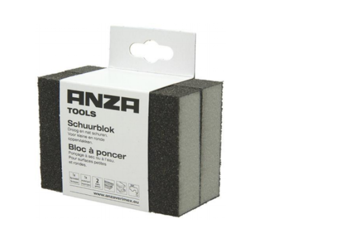 Anza Flex Schuurblok 2st. Fijn/Middel + Middel/Grof 1061748