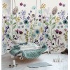 Colorful Florals & Retro INK7281 Aqua garden