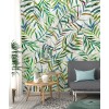 Colorful Florals & Retro INK7309 Big Leaves wall