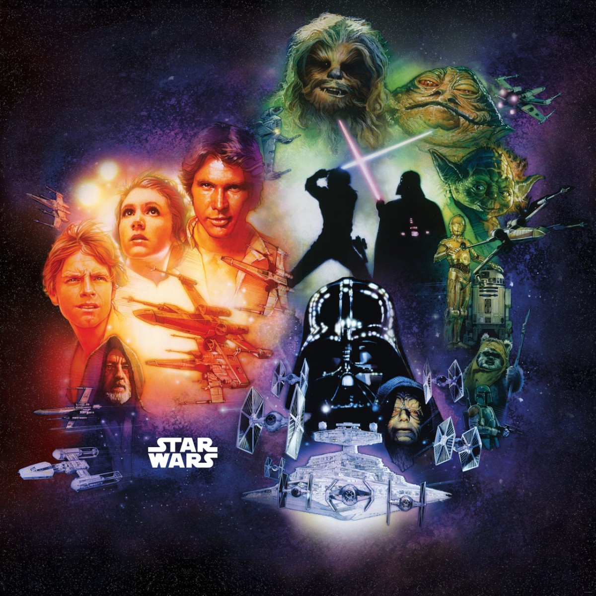 Komar Disney Edition 4 DX5-044 "Star Wars Classic Poster Collage"