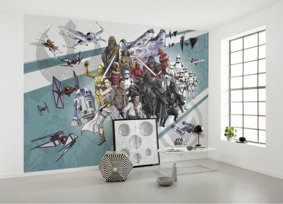 Komar Disney Edition 4 DX8-073 "Star Wars Cartoon Collage Wide"
