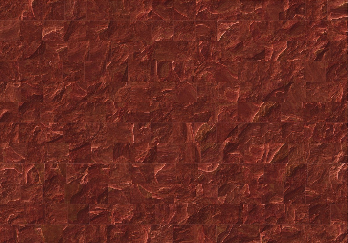 Komar Ink INX8-078 Red Slate Tiles