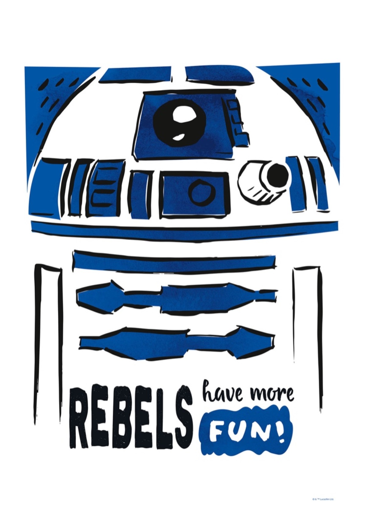 Komar Into Wonderland KR181-S-40x60 "Star Wars R2D2 More Fun"