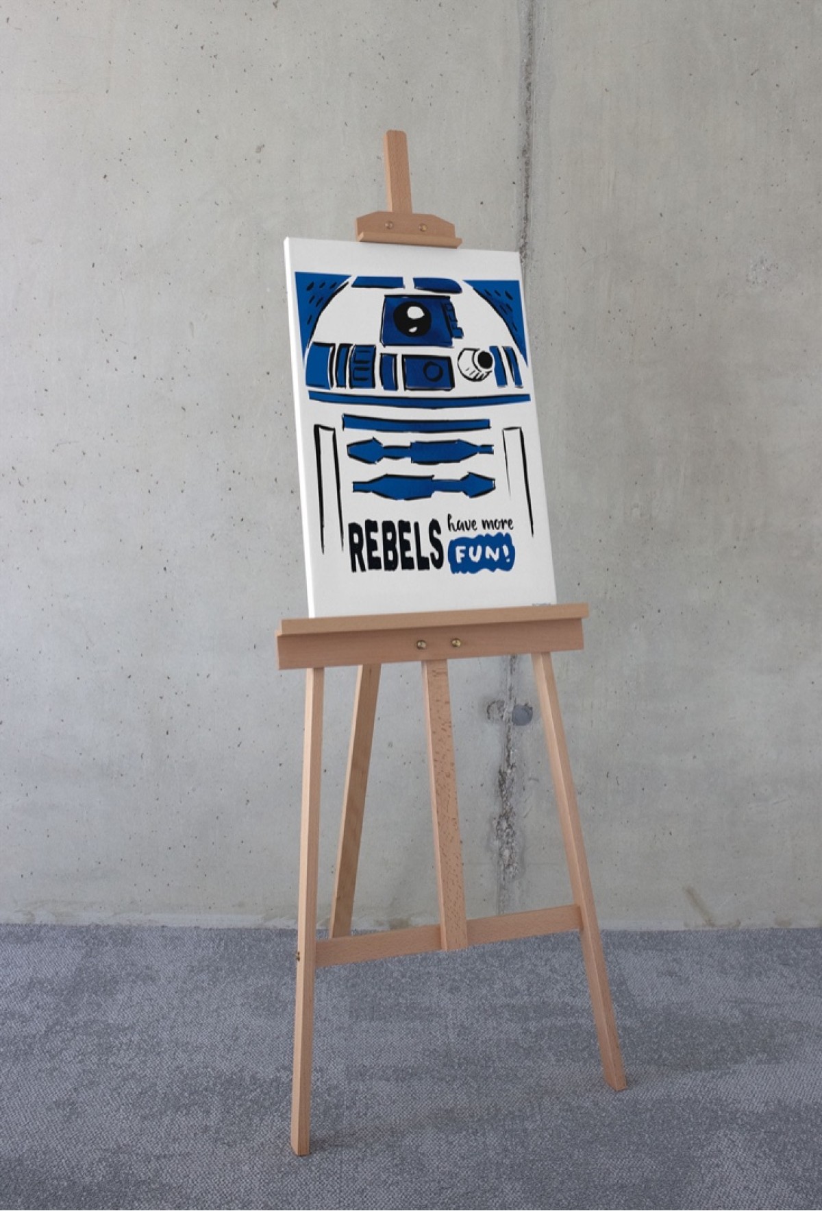 Komar Into Wonderland KR181-S-40x60 "Star Wars R2D2 More Fun"