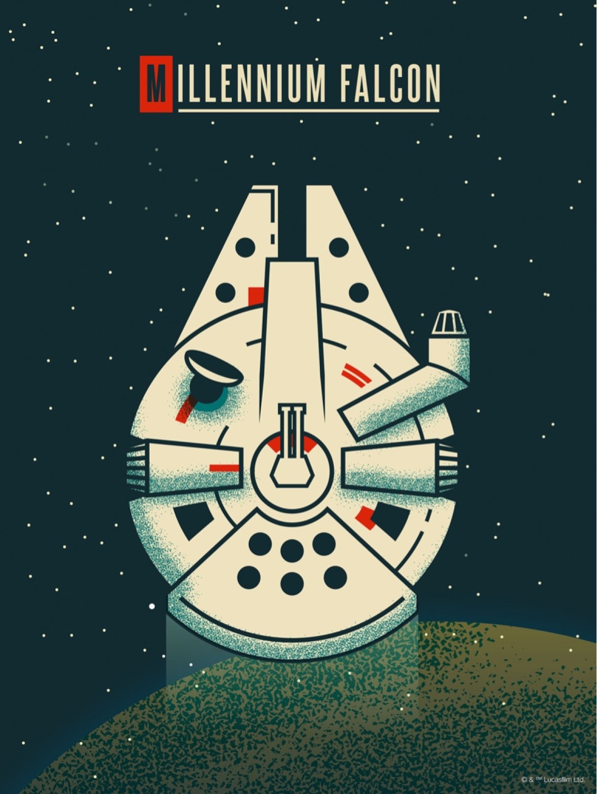 Komar Into Wonderland WB-SW-032-50x70 "Star Wars - Geeky Millennium Falcon"