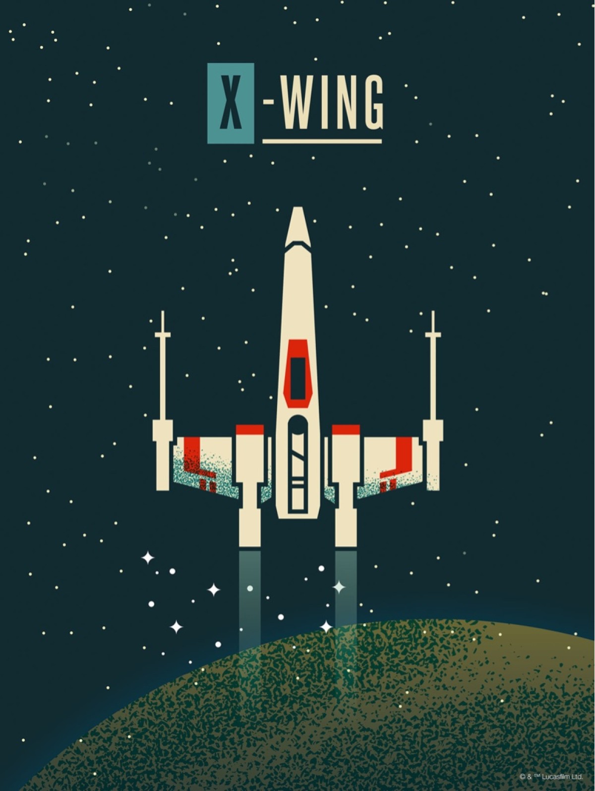 Komar Into Wonderland WB-SW-033-50x70 "Star Wars - Geeky X-Wing"