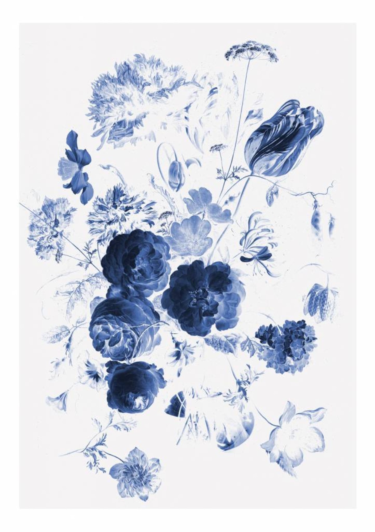 Kek Amsterdam Royal Blue Flowers WP-207