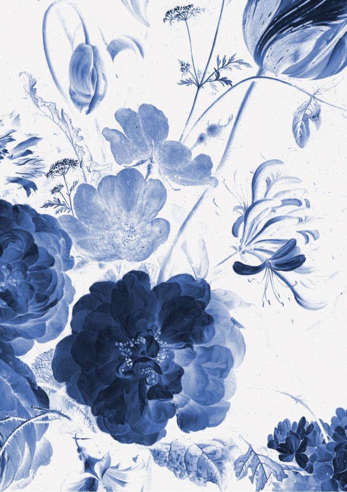 Kek Amsterdam Royal Blue Flowers WP-207