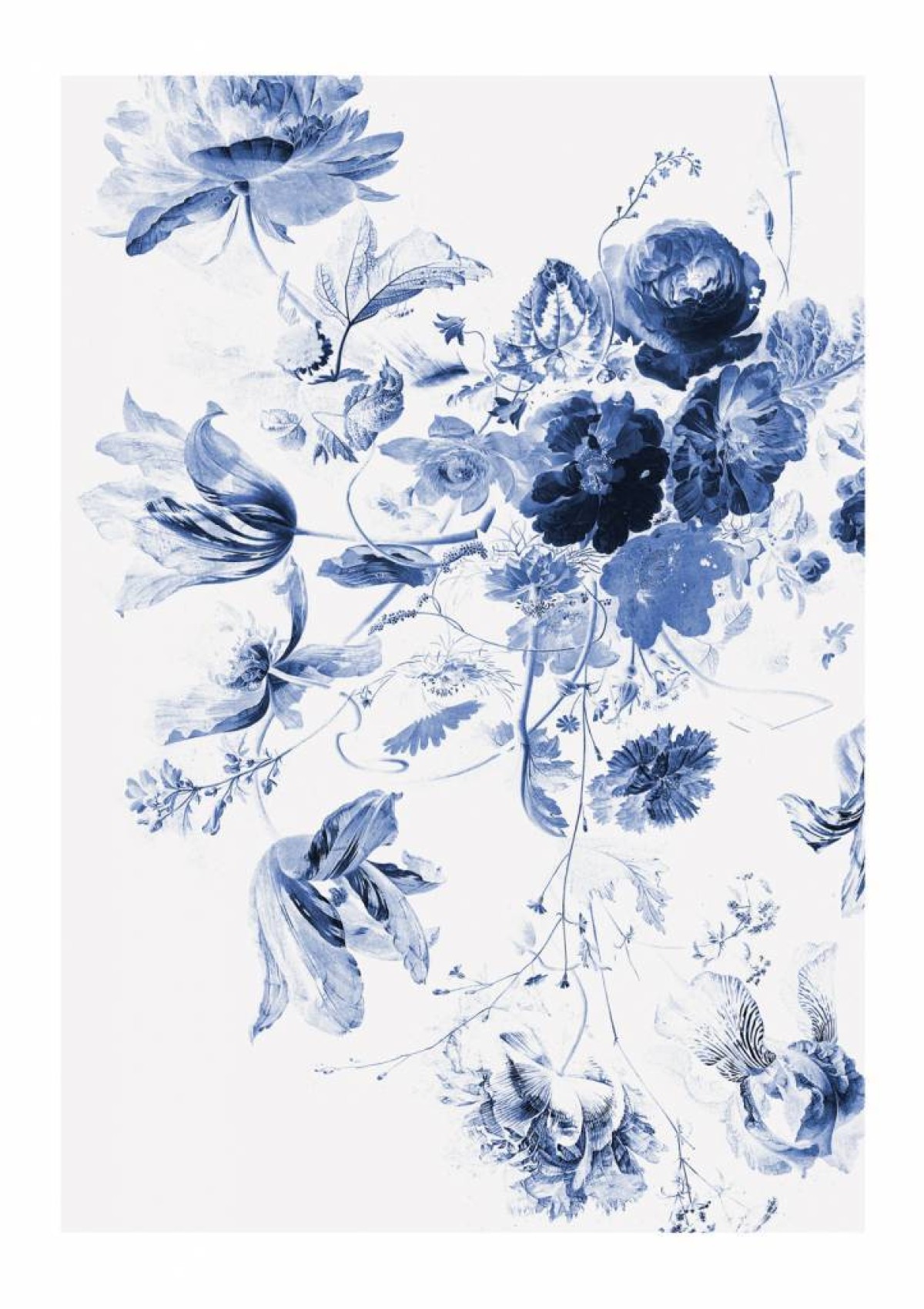 Kek Amsterdam Royal Blue Flowers WP-209