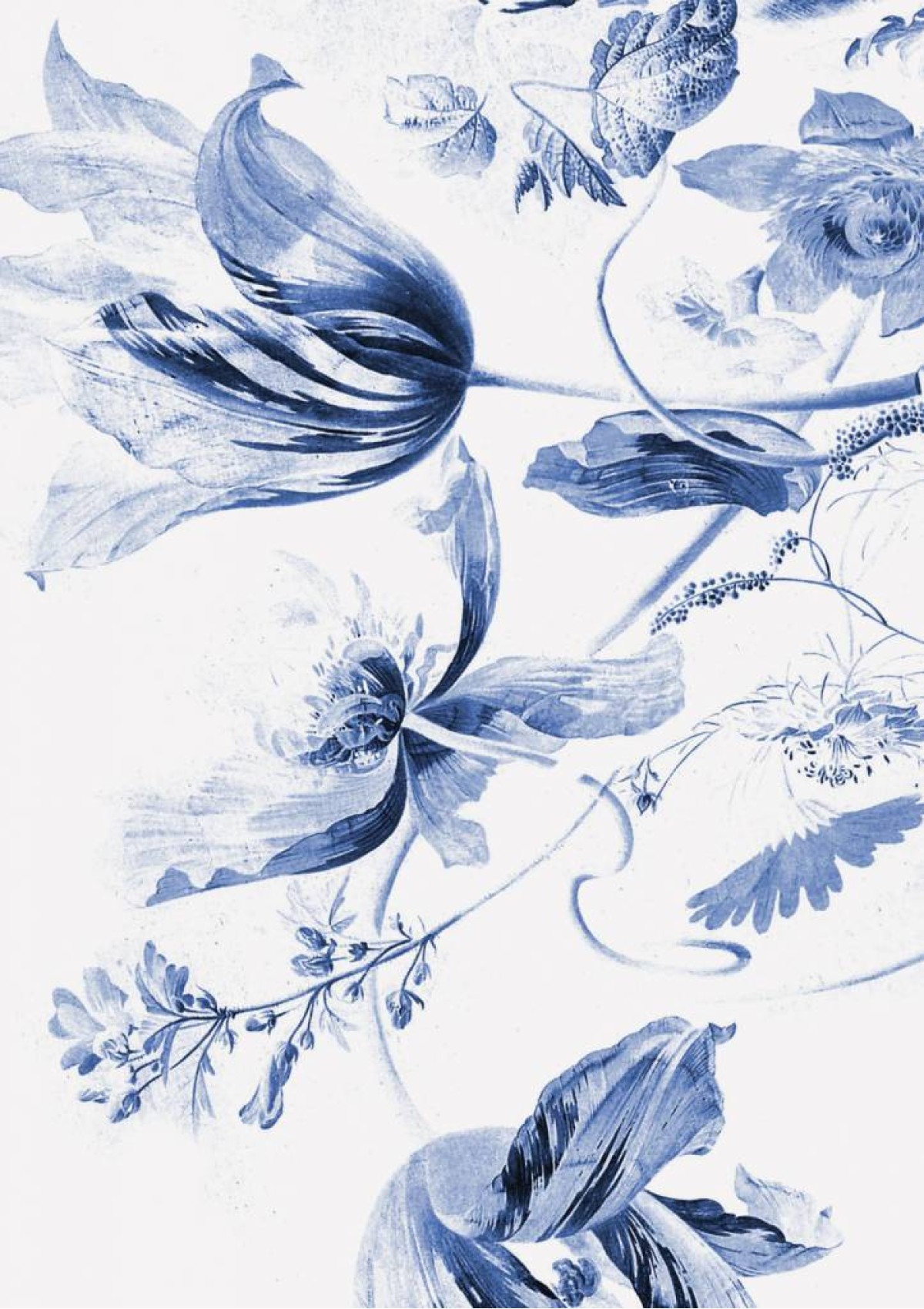 Kek Amsterdam Royal Blue Flowers WP-209