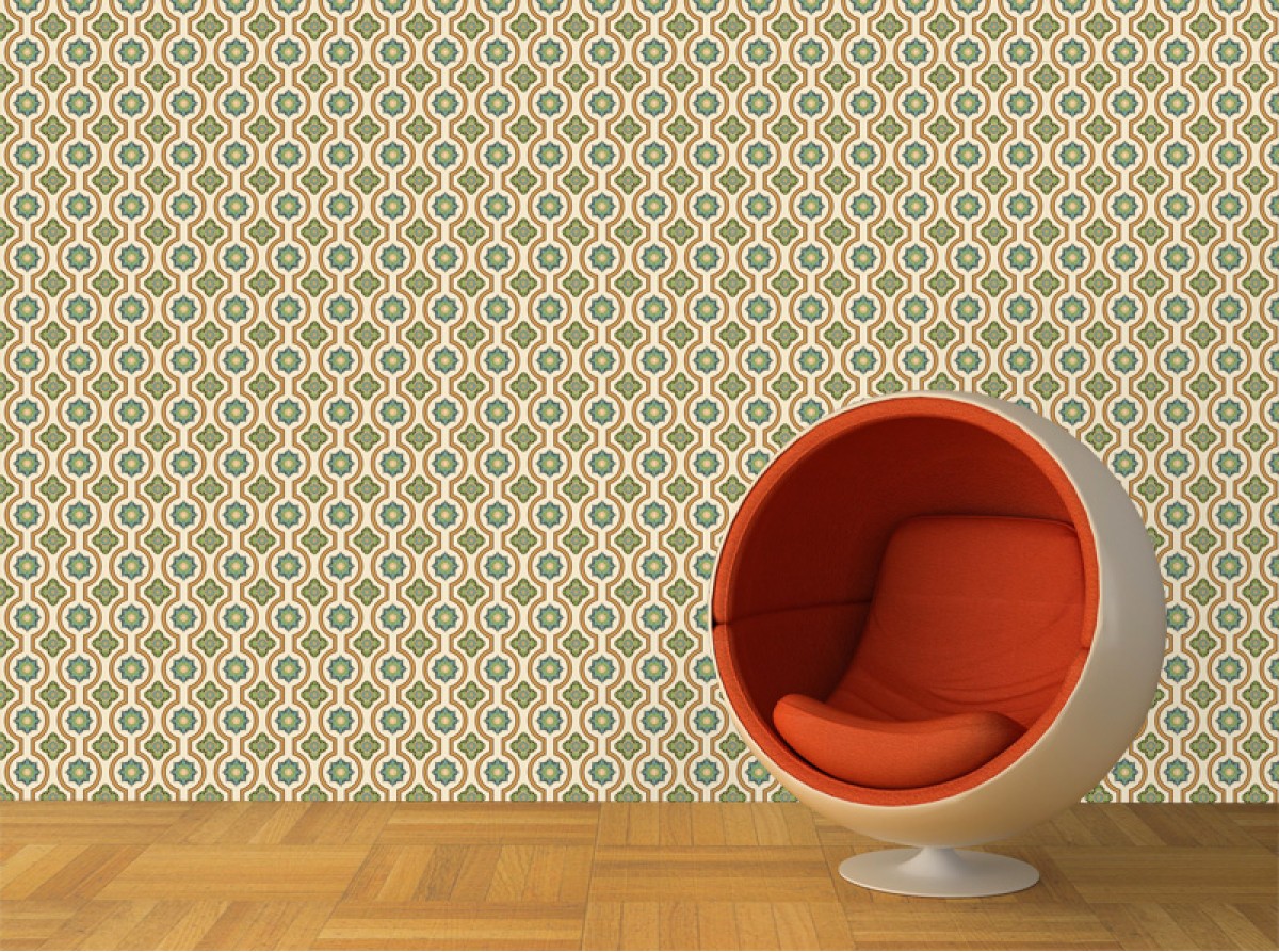 Seventies Retro fotobehang S727a