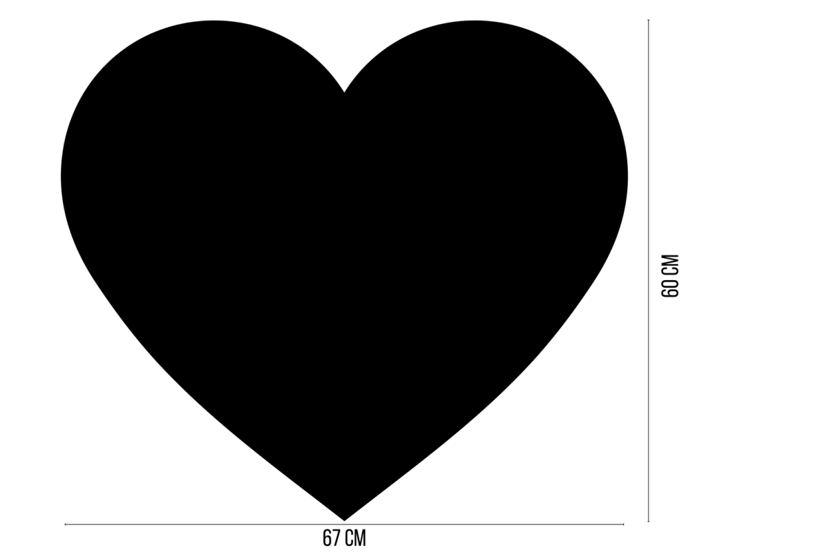 Magnetisch krijtbordsticker hart