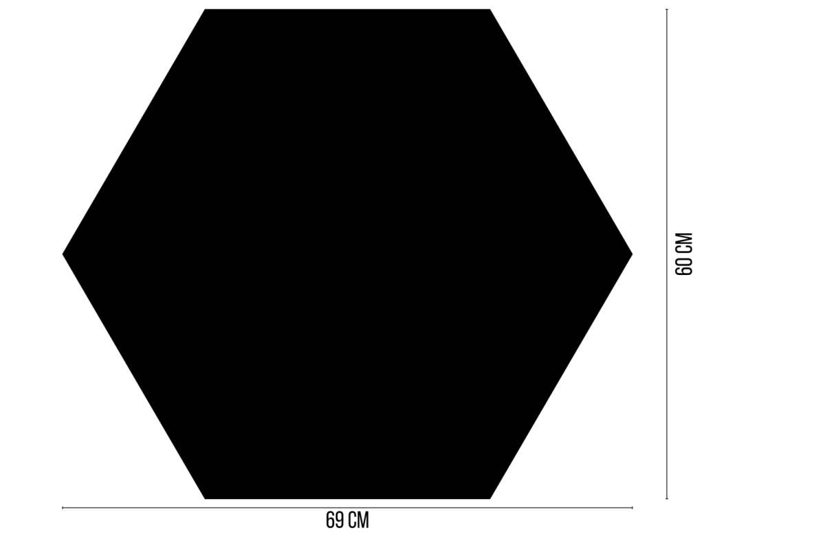 Magnetisch krijtbordsticker Hexagon
