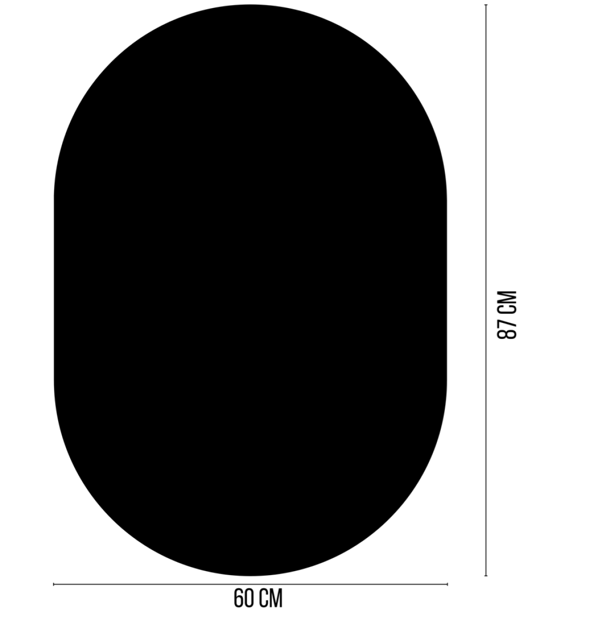 Magnetisch krijtbordsticker Ovaal