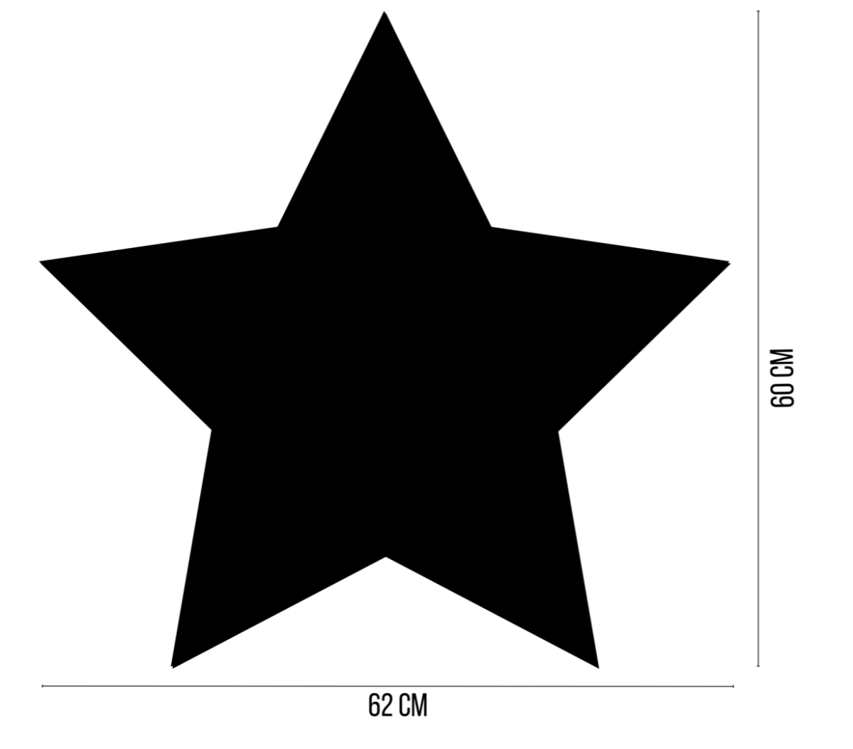 Magnetisch krijtbordsticker Ster