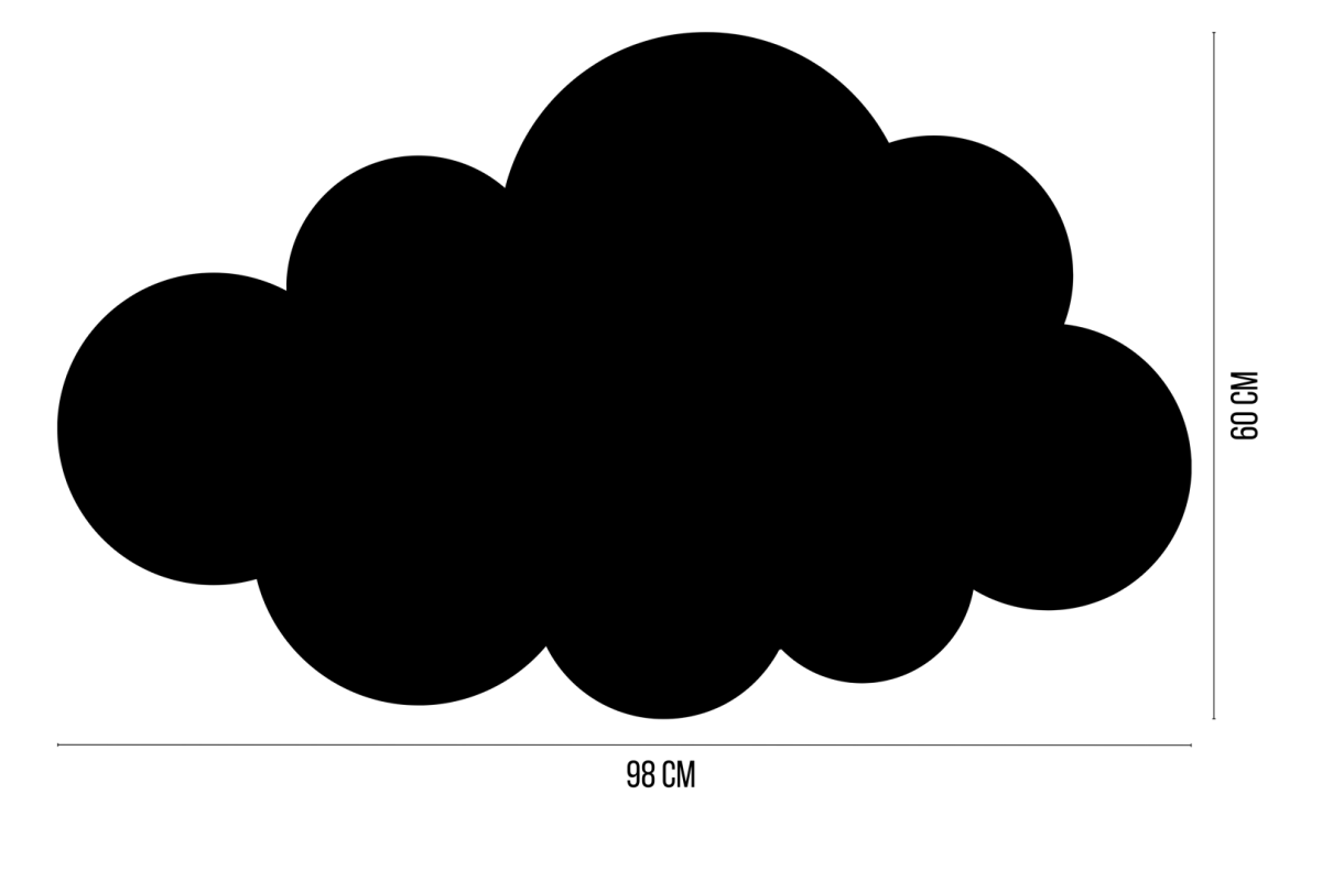 Magnetisch krijtbordsticker Wolk